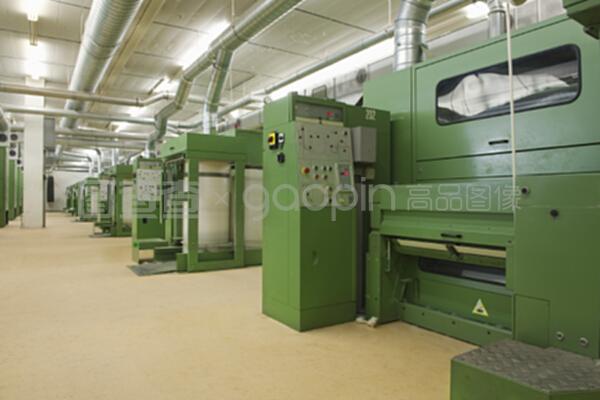 紡紗廠連續(xù)機(jī)械視圖下的印染加工